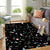 Black Sparkling Galaxy Foldable Rectangular Floor Mat - kayzers