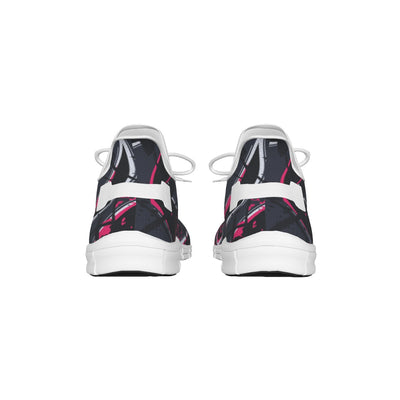 Geometric Pink Light woven running shoes - kayzers