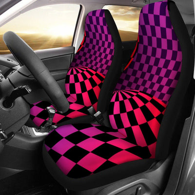 Pink 3D Game World Universal Car Seat Cover With Thickened Back - kayzers