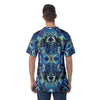 Blue Alien Psychedelic Print Men's T-Shirt | Velvet - kayzers