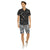 Galaxy Terrazo Print Men's Short Sleeve Shirt & Shorts Set - kayzers