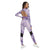 Abstract Liquid Print Women's Sport Set With Backless Top And Leggings - kayzers