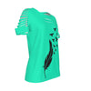 Feather With Birds Print Women's Ripped T-Shirt