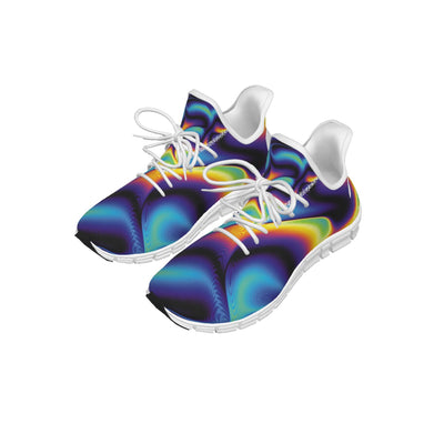 Bright Geometric Abstract Light woven running shoes - kayzers