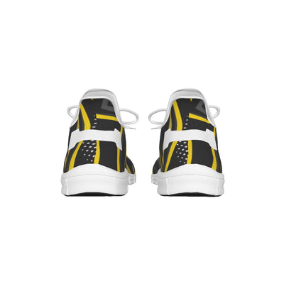 Geometric Yellow Light woven running shoes - kayzers