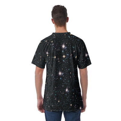 Deep Space Galaxy Print Men's T-Shirt | Velvet - kayzers