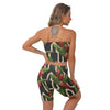 Floral Hawaiian Print Women's Breast Wrap Shorts Set - kayzers
