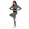 Colorful Leopard Print Women's Sport Set With Backless Top And Leggings - kayzers