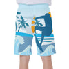 Surfing Print Men's Beach Shorts - kayzers