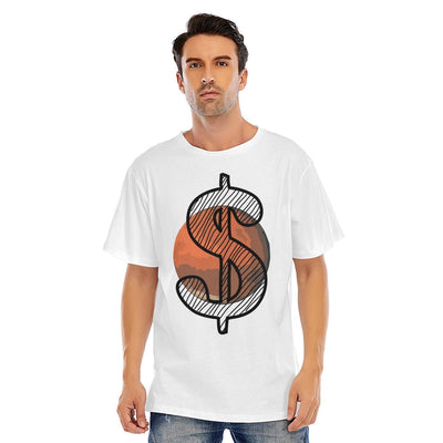 Mars Dollar Sign Unisex Oversized Short Sleeve T-shirt | Cotton - kayzers