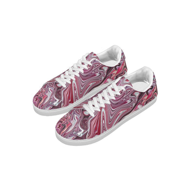 Liquid Abstract Men's Leather Sneakers - kayzers