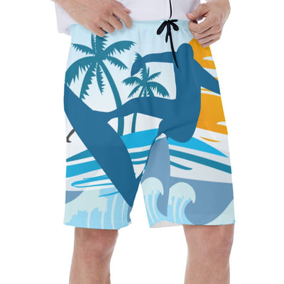 Surfing Print Men's Beach Shorts - kayzers