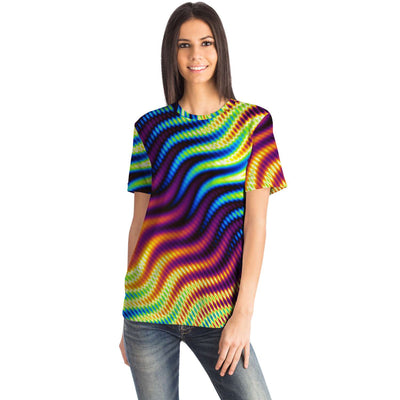 Colorful Waves Sporty Graphic Psychedelic Strokes Dmt Lsd T-shirt - kayzers