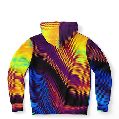 Psychedelic Electric Liquid Sound Waves Abstract Alien Pullover Hoodie - kayzers