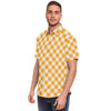 Yellow White Check Plaid Pattern Shirt - kayzers