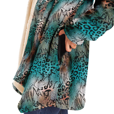 Colorful Leopard Snake Print Cloak