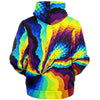 Retro Psychedelic Art Abstract Colorful Paint Festival Men Women Microfleece Zip Up Hoodie - kayzers
