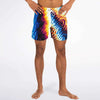 Abstract Psychedelic Marble Print Men's Swim Trunks - kayzers