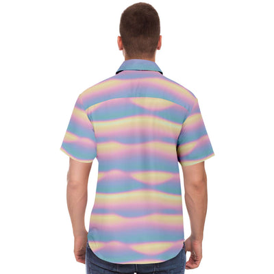 Holographic Iridescence Clouds Print Shirt - kayzers