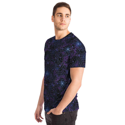 Galaxy Geometric Space Stars Print Unisex T-shirt - kayzers