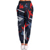 Red Geometric Abstract Shapes Unisex Fleece Fashion Joggers - kayzers