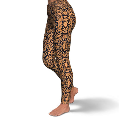 Decorative Gold Yoga Leggings
