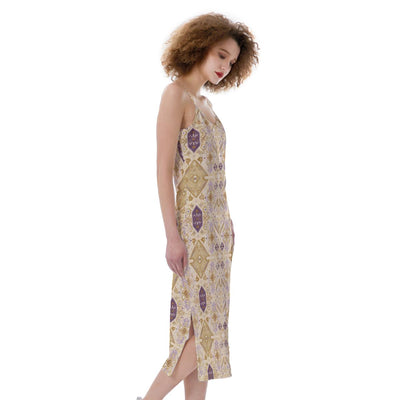 Mustard Plum Bohemian Print Women's Cami Dress