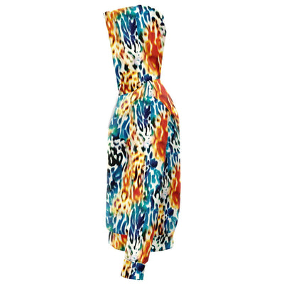 Colorful Leopard Animal Print Zip Up Hoodie