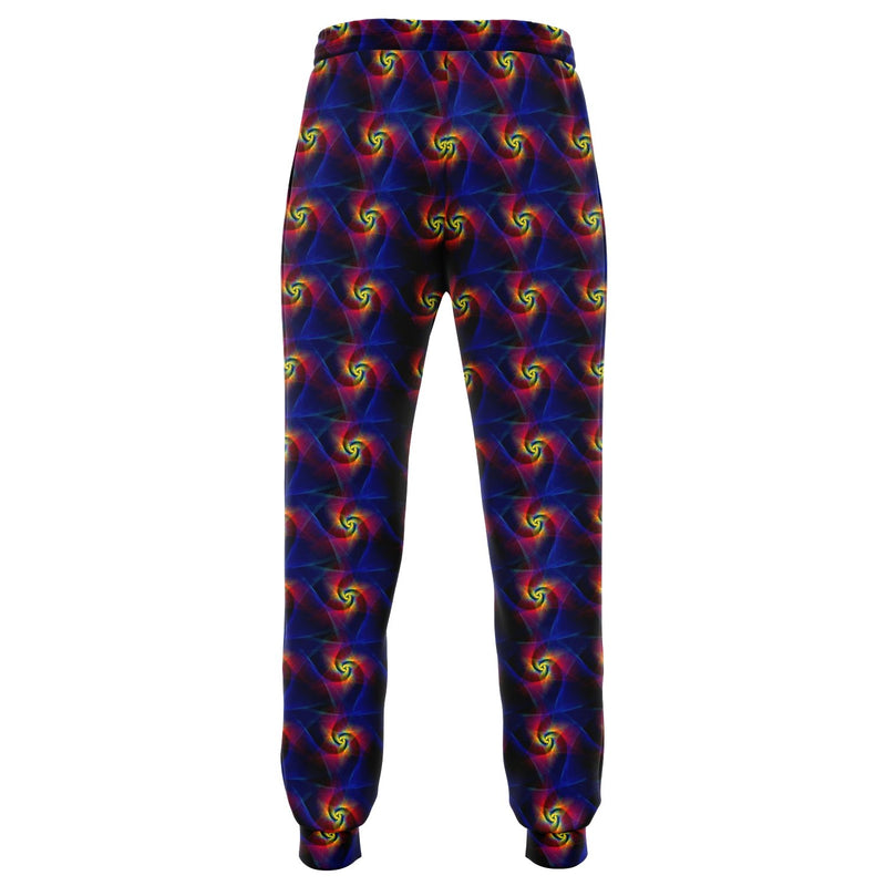 Spirals Fractal Geometry Holographic Blue Joggers