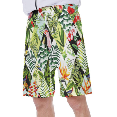 Tropical Palm Leaves Beach Print Men's Beach Hawaiian Shorts