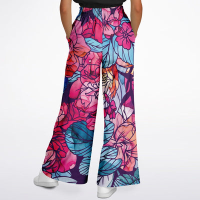 Colorful Floral Print Fashion Flare Joggers - kayzers