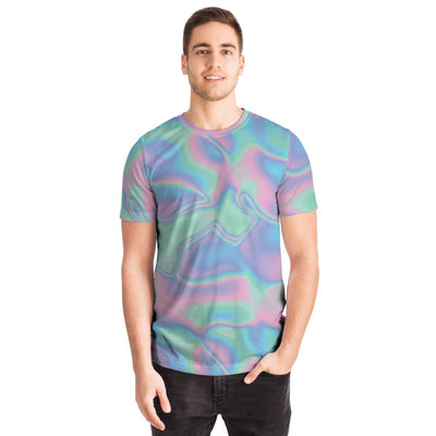 Abstract Holographic Colorful Iridescence T-shirt - kayzers