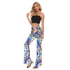 Psychedelic Liquid Waves Abstract Alien Dmt Lsd Print Print Women's Skinny Flare Pants