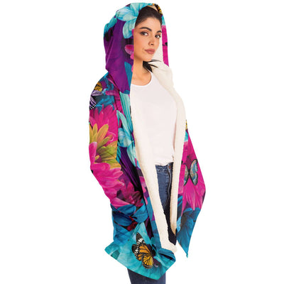 Floral Butterfly Colorful Print Unisex Cloak - kayzers