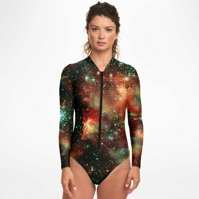 Starry Galaxy Full Sleeve Women's Bodysuit - kayzers