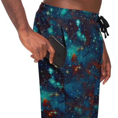 Blue Sky Galaxy Stars Space Abstract Clouds Print Unisex Joggers - kayzers
