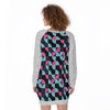 Abstract Geometric Shapes Print Women's Lace-Up Sweatshirt