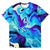Purple Blue Urban Camo Street Style Psychedelic Liquid Waves Paint Edm Men Women T-shirt - kayzers
