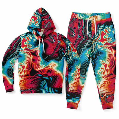 Psychedelic Trippy Candy Festival Unisex Fashion Hoodie And Jogger Matching Set - kayzers