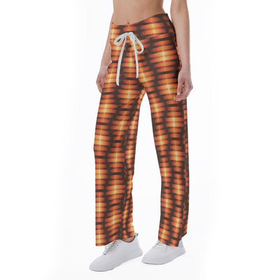 All-Over Print Women's High-waisted Straight-leg Trousers