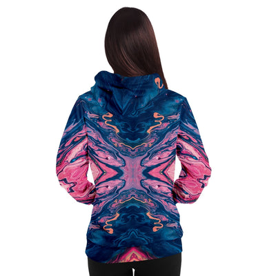 Pink Blue Colorful Hoodie Abstract Art Pullover