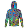 Sporty Abstract Liquid Ripple Waves Texture Graphic Psychedelic Pullover Hoodie - kayzers