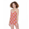 Retro 60's 70's Pink Hippie Style Jumpsuit Romper Women's Suspender Shorts