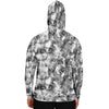 Black Grey Abstract Galaxy Marble Texture Print Unisex Pullover Hoodie - kayzers