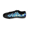 Aqua Blue Psychedelic Liquid Waves Abstract Marble Pattern Sneakers - kayzers