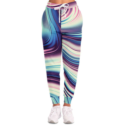 Abstract Psychedelic Paint Liquid Waves Pattern Men Women Joggers - kayzers