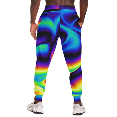 Sports Athletic Holographic Iridescence Waves Men Women Joggers, Abstract Art Paint Psychedelic Lsd Dmt Men Women Joggers - kayzers