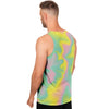 Pink Mint Green Yellow Tinge Hues Ombre Iridescence Holographic Colorful Unisex Tank Topp - kayzers