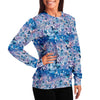 Purple Blue Floral Paisley Print Unisex Sweatshirt - kayzers