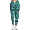 Faded Emerald Green Abstract Galaxy Marble Print Unisex Joggers - kayzers